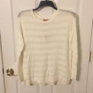 Elle White with sequins sweater Size XL